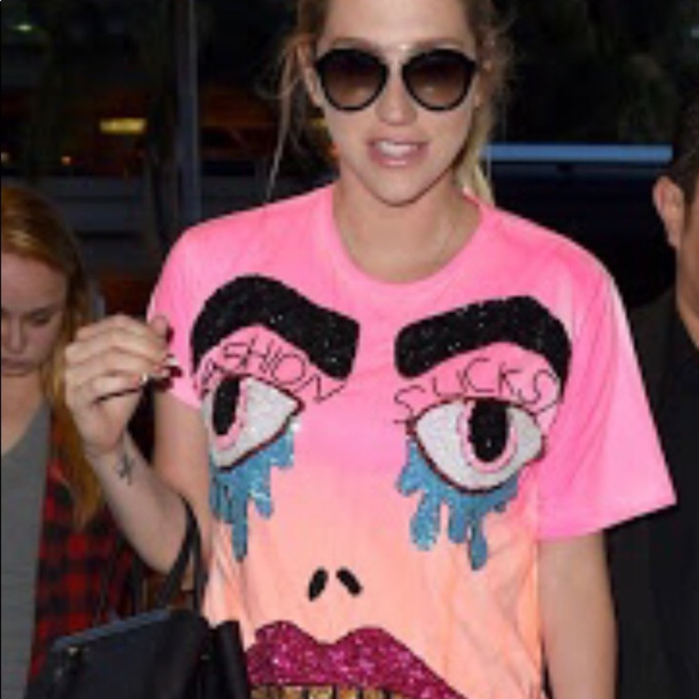 ISO DISCOUNT UNIVERSE FASHION SUCKS PINK SHIRT